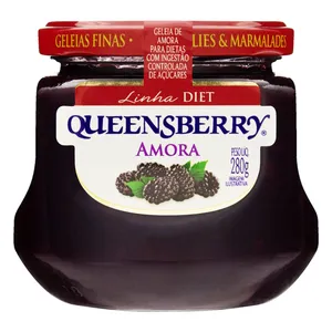 GELEIA DE FRUTAS DIET OU ORGÂNICA QUEENSBERRY VÁRIOS SABORES 280G