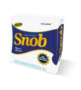 Guardanapo de Papel SNOB Gala Folha Dupla Pequeno c/50 Unids.