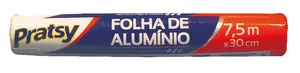 FOLHA DE ALUMÍNIO PRATSY  ROLO 30CM X 7,5M