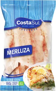FILÉ DE MERLUZA CONGELADO COSTA SUL  PACOTE 500G