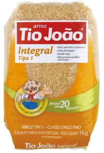 Arroz TIO JOÃO Parboilizado Integral 1 kg