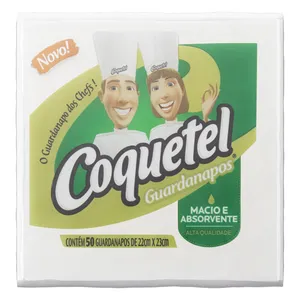 Guardanapo de Papel COQUETEL Folha Simples Pequeno c/50 Unids.