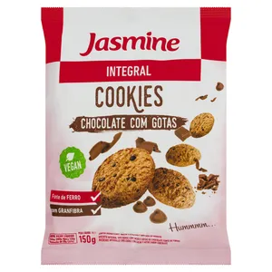 COOKIE INTEGRAL JASMINE CHOCOLATE/CASTANHA-DO-PARÁ 120G