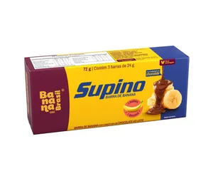 BARRA FRUTAS SUPINO ZERO BANANA AO LEITE 72G