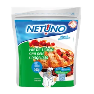FILÉ DE TILÁPIA CONGELADO NETUNO  PACOTE 500G