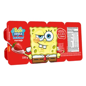 Petit Suisse BOB ESPONJA Morango/Morango e Banana Bandeja 320g
