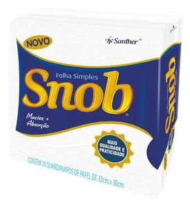 Guardanapo de Papel SNOB Gala Folha Dupla Grande c/50 Unids.