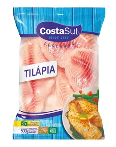 FILÉ DE TILÁPIA CONGELADO COSTA SUL  PACOTE 500G