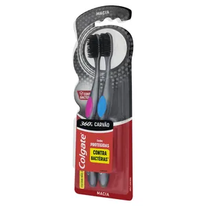 Escova Dental COLGATE 360° Macia/Luminous White c/ 2 Unids.
