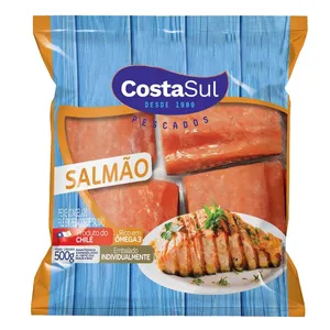 Filé de Salmão Congelado COSTA SUL Pedaços Pacote 500g