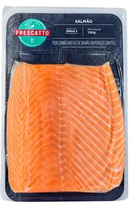 FILÉ DE SALMÃO CONGELADO FRESCATTO PREMIUM PACOTE 700G