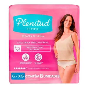 Roupa Íntima PLENITUD Active Mulher c/8 Unids.