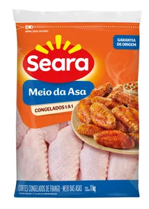 MEIO DA ASA DE FRANGO SEARA  PACOTE 1 KG