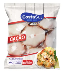 POSTAS DE CAÇÃO CONGELADAS COSTA SUL  PACOTE 800G