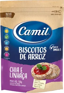BISC.CAMIL ARROZ INTEGRAL C/CHIA/LINHACA 150G