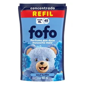 Amaciante Concentrado FOFO Azul Tudão Refil 900ml