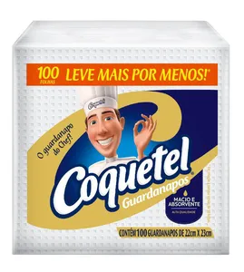 Guardanapo de Papel COQUETEL Folhas Simples Pequeno c/100 Unids.