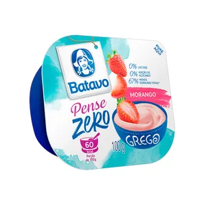 Iogurte Grego Pedaços BATAVO Pense Zero Morango 100g
