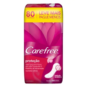 PROTETOR DIÁRIO CAREFREE C/PERFUME OU S/PERFUME C/80 UNIDS.