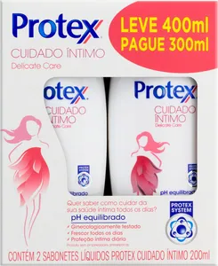 SABONETE ÍNTIMO LÍQUIDO PROTEX  C/ 2 UNIDS. 200ML