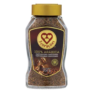 Café Solúvel 3 CORAÇÕES Liofilizado Vidro 100g