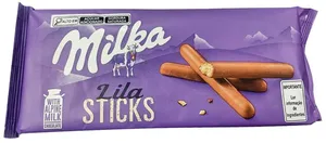 Biscoito MILKA Lila Sticks 112g