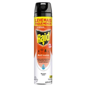 INSETICIDA AEROSSOL RAID VÁRIOS TIPOS 420ML