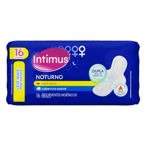 Absorvente INTIMUS Noturno Suave c/Abas c/16 Unids.