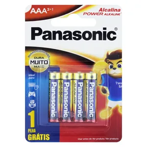 PILHA PANASONIC ALCALINA AA/AAA