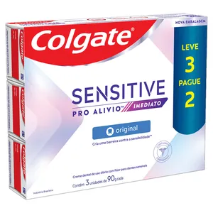 Creme Dental COLGATE Sensitive Pró-Alívio 90g c/3 Unids.