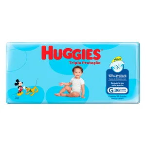 Fraldas HUGGIES Tripla Proteção Mega Vários Tamanhos