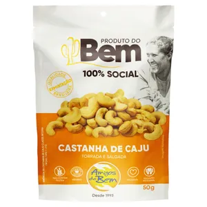 CASTANHA DE CAJU SALGADA AMIGOS DO BEM 50G
