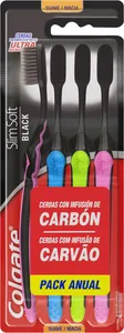Escova Dental COLGATE Slim Soft Black c/4 Unids.