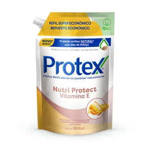 SABONETE LÍQUIDO PROTEX VITAMINA E VÁRIOS TIPOS REFIL 900ML