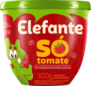 EXTRATO DE TOMATE ELEFANTE VÁRIOS TIPOS POTE 300G