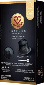 Café em Cápsula 3 CORAÇÕES Espresso Intenso c/10 Unids.
