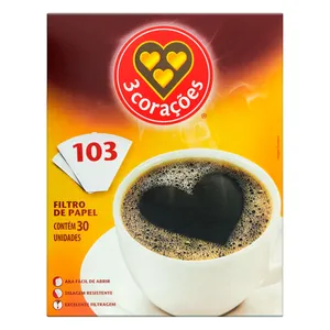 Filtro de Papel 3 CORAÇÕES 103 c/30 Unids.