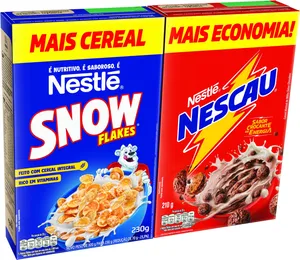 KIT CEREAL MATINAL SNOW FLAKES + NESCAU