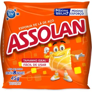 ESPONJA DE ACO ASSOLAN C/8 45G