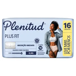 Roupa Íntima PLENITUD Plus Fit G/XG ou P/M c/16 Unids.
