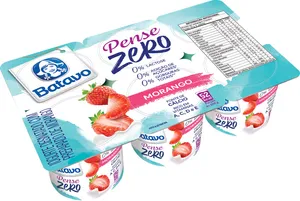 Iogurte Polpa BATAVO Pense Zero Morango Bandeja 510g