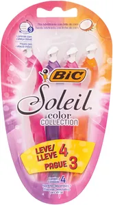 Aparelho Depilatório BIC Soleil Color Collection c/4 Unids.