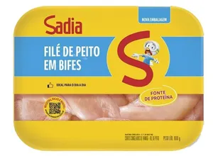 Filé de Frango Congelado SADIA Bifes Bandeja 800g