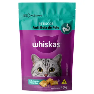 Ração Petiscos WHISKAS Antibola de Pelo 40g