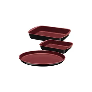 ASSADEIRA TRAMONTINA ALUMINIO PRETA/VERM