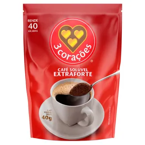 Café Solúvel 3 CORAÇÕES Tradicional/Extraforte Refil 40g