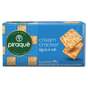 Biscoito PIRAQUÊ Cream Cracker Água e Sal/Light 184g