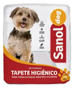 TAPETE HIGIÊNICO SANOL DOG  C/14 UNIDS.