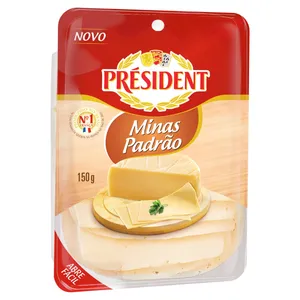 Queijo Minas Padrão PRÉSIDENT Fatiado 150g