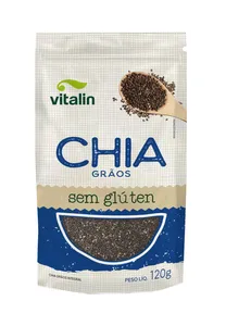 SEMENTE DE CHIA S/GLÚTEN VITALIN 120G